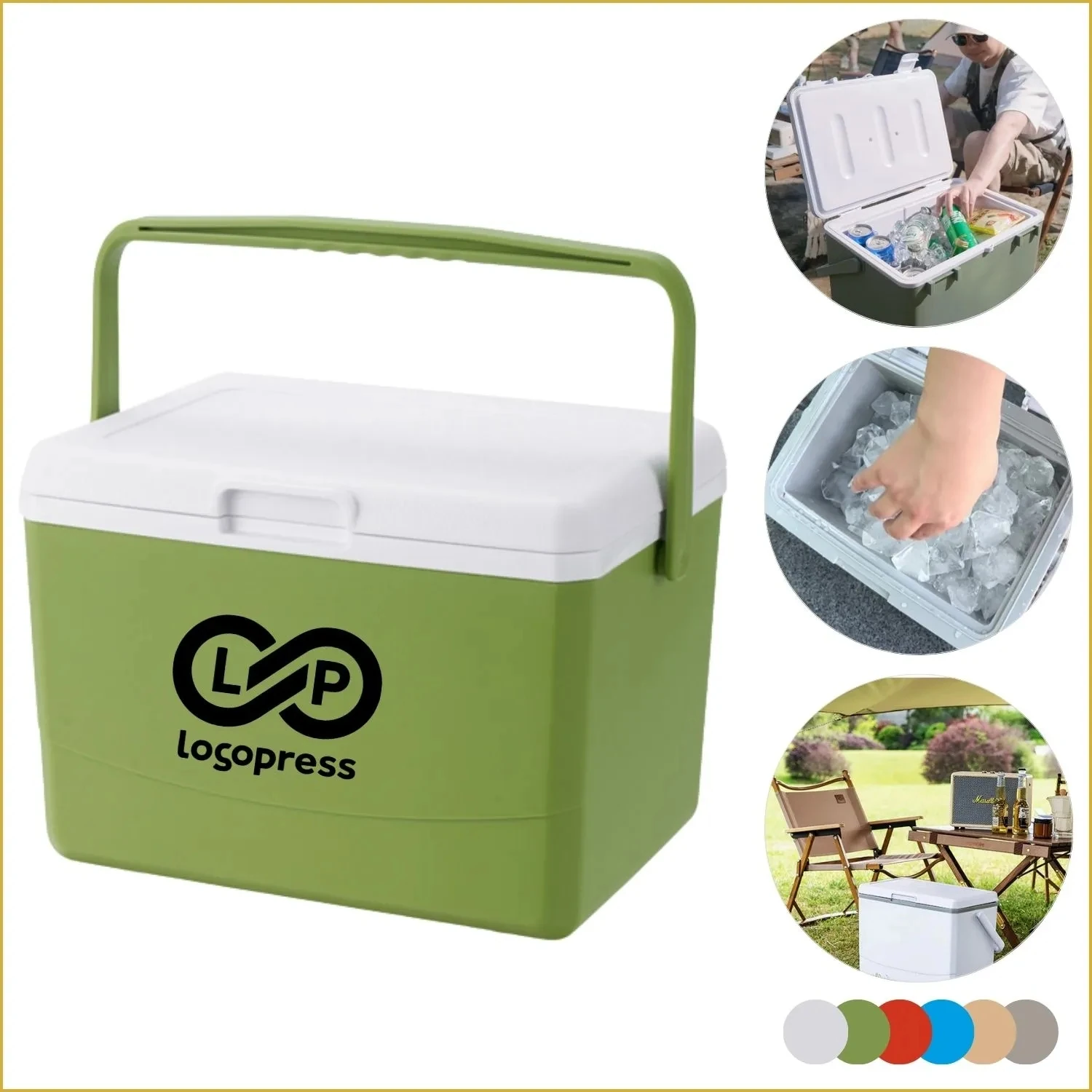 3 Quart Plastic Leak - Proof Camping Cooler with Triple Functionality