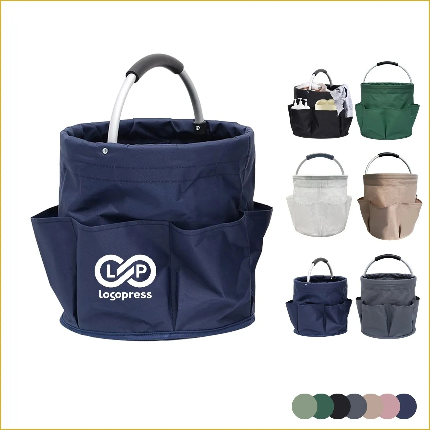 Portable Collapsible Tool Bucket, Heavy-Duty 600D Oxford