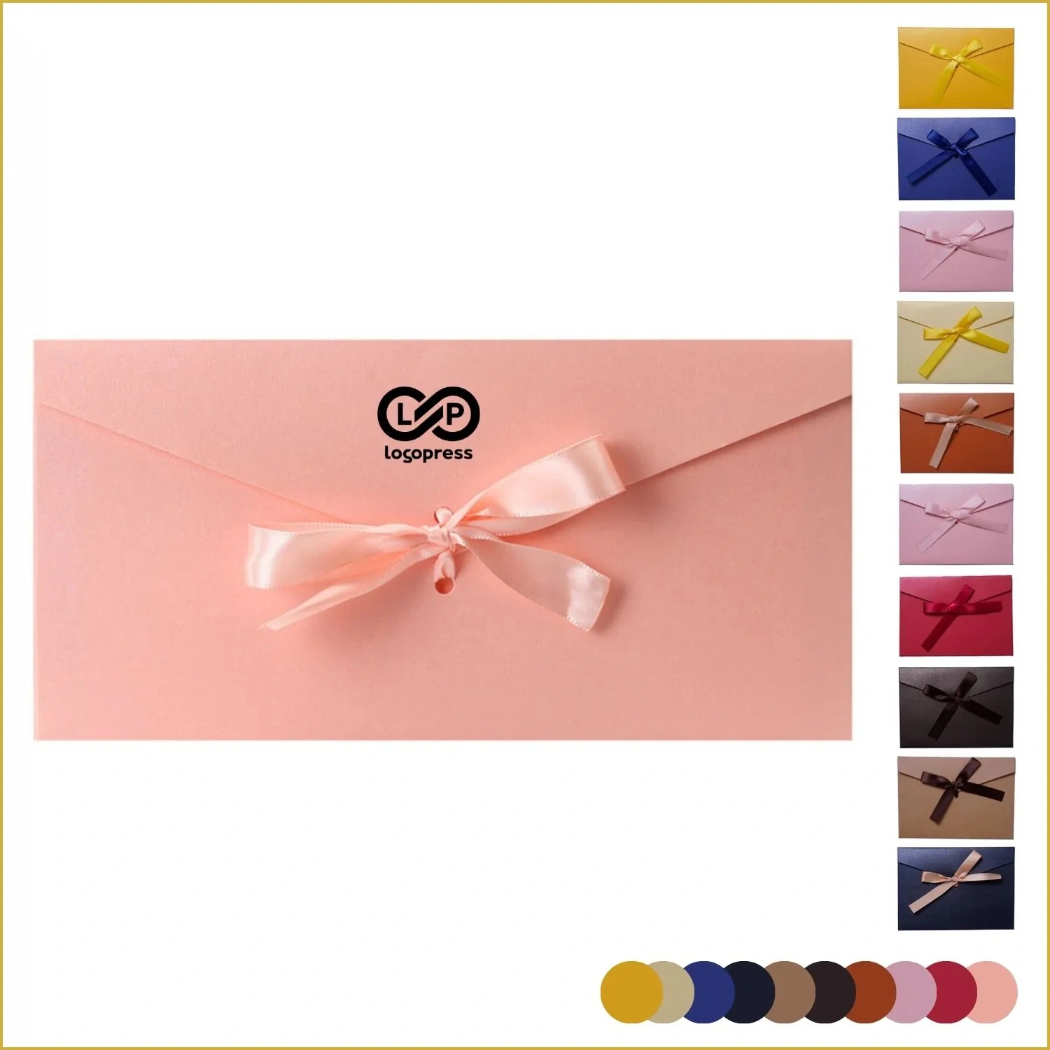 High - Quality Pearlescent Envelopes with Ribbon