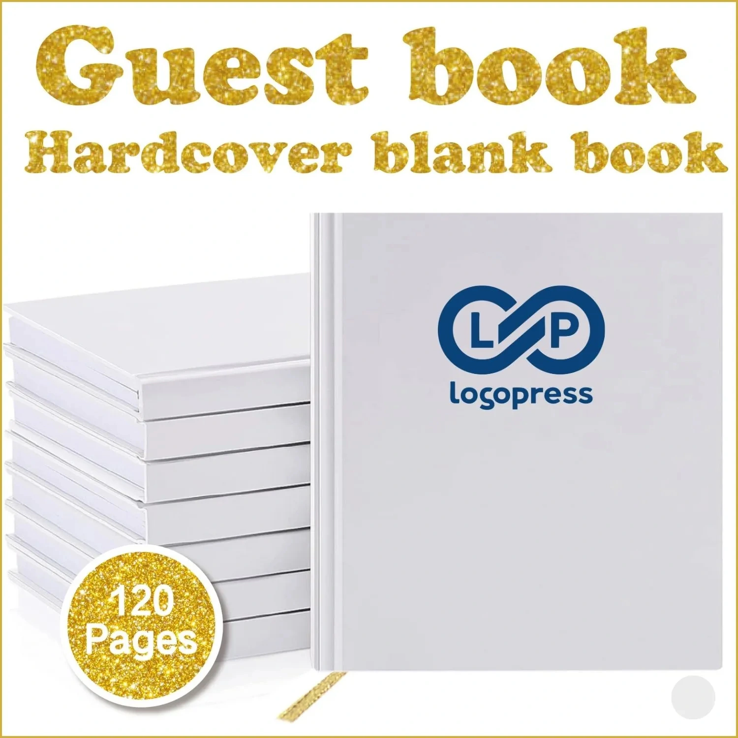 Elegant Wedding Guest Book Blank Notebook