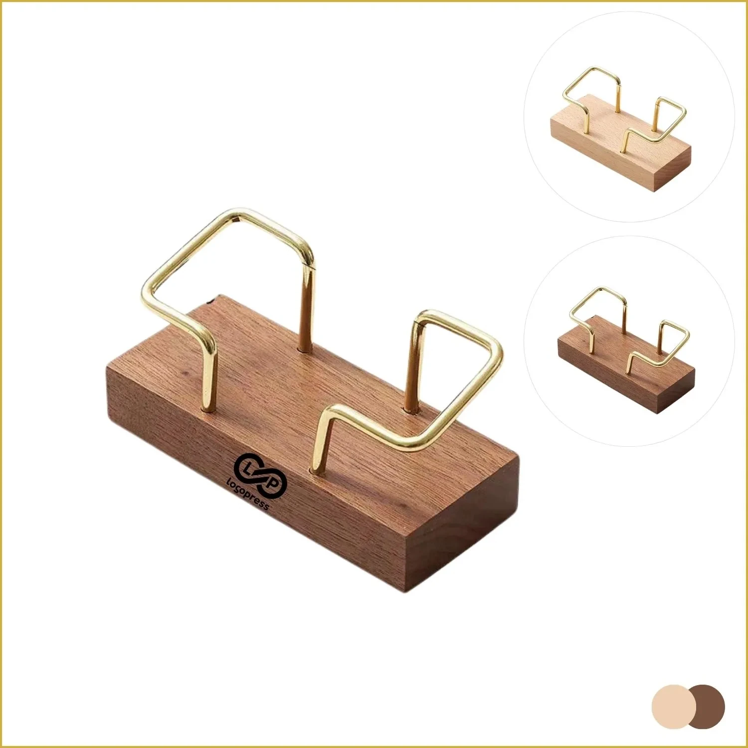 Elegant Wooden Business Card Holder
