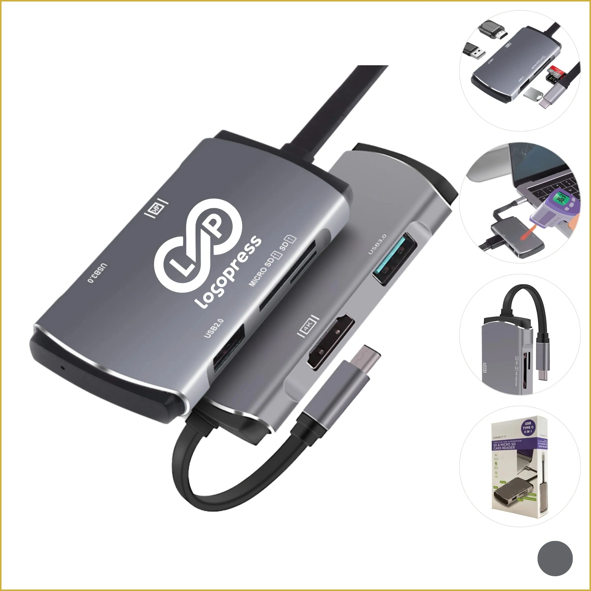 Multi-function USB C Hub Multiple Adapter Docking Station