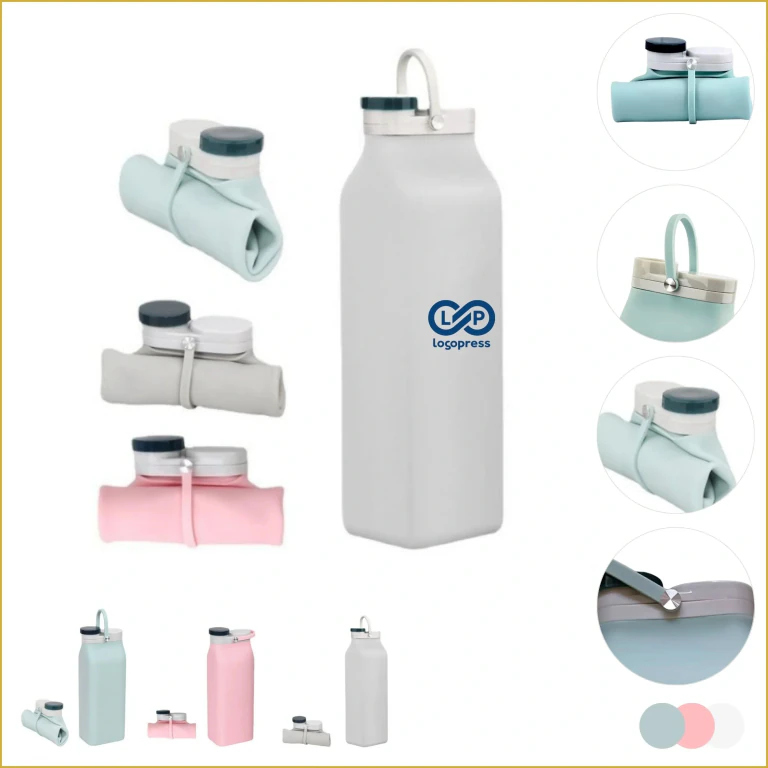 20 oz BPA Free Collapsible Silicone Water Bottle