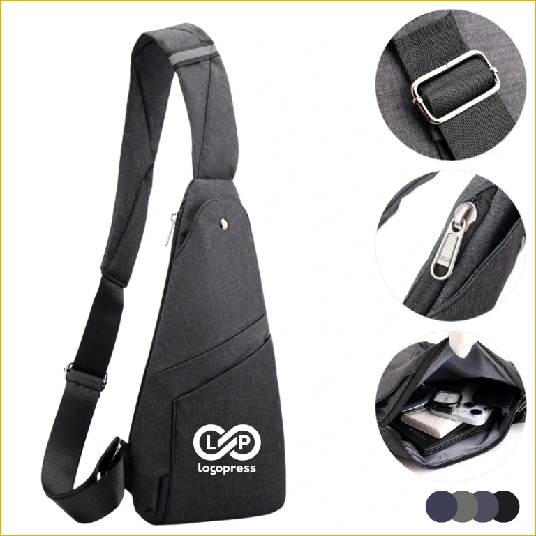 Men's Waterproof Reflective Crossbody Chest Bag