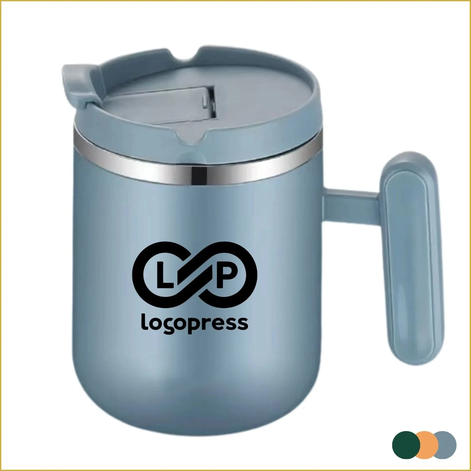 15oz Stainless Steel Insulated Coffee Mug with Handle Lid