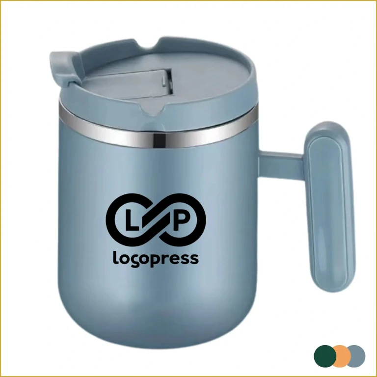 15oz Stainless Steel Insulated Coffee Mug with Handle Lid
