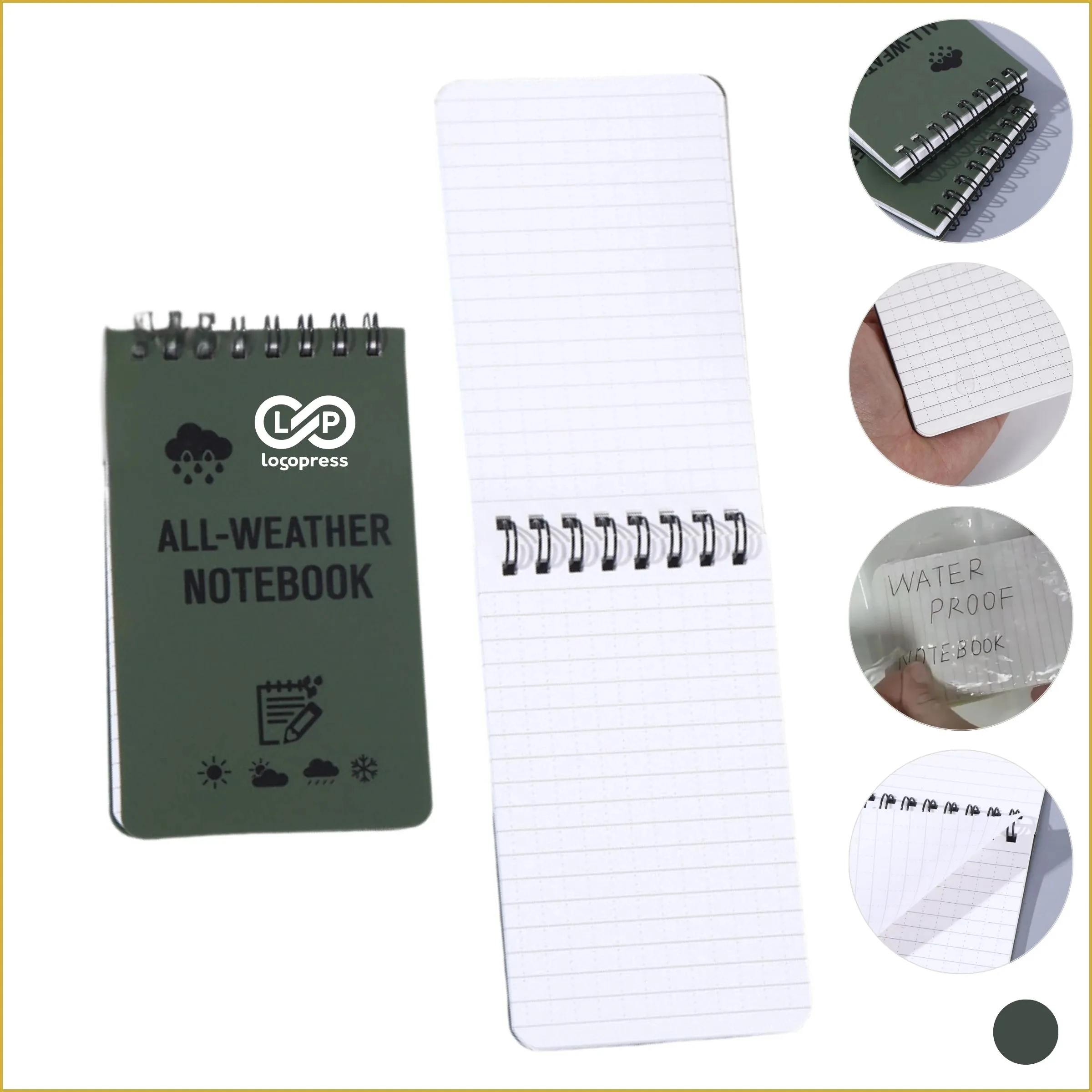 Portable Outdoor Pocket Sized Memo Waterproof Notebook