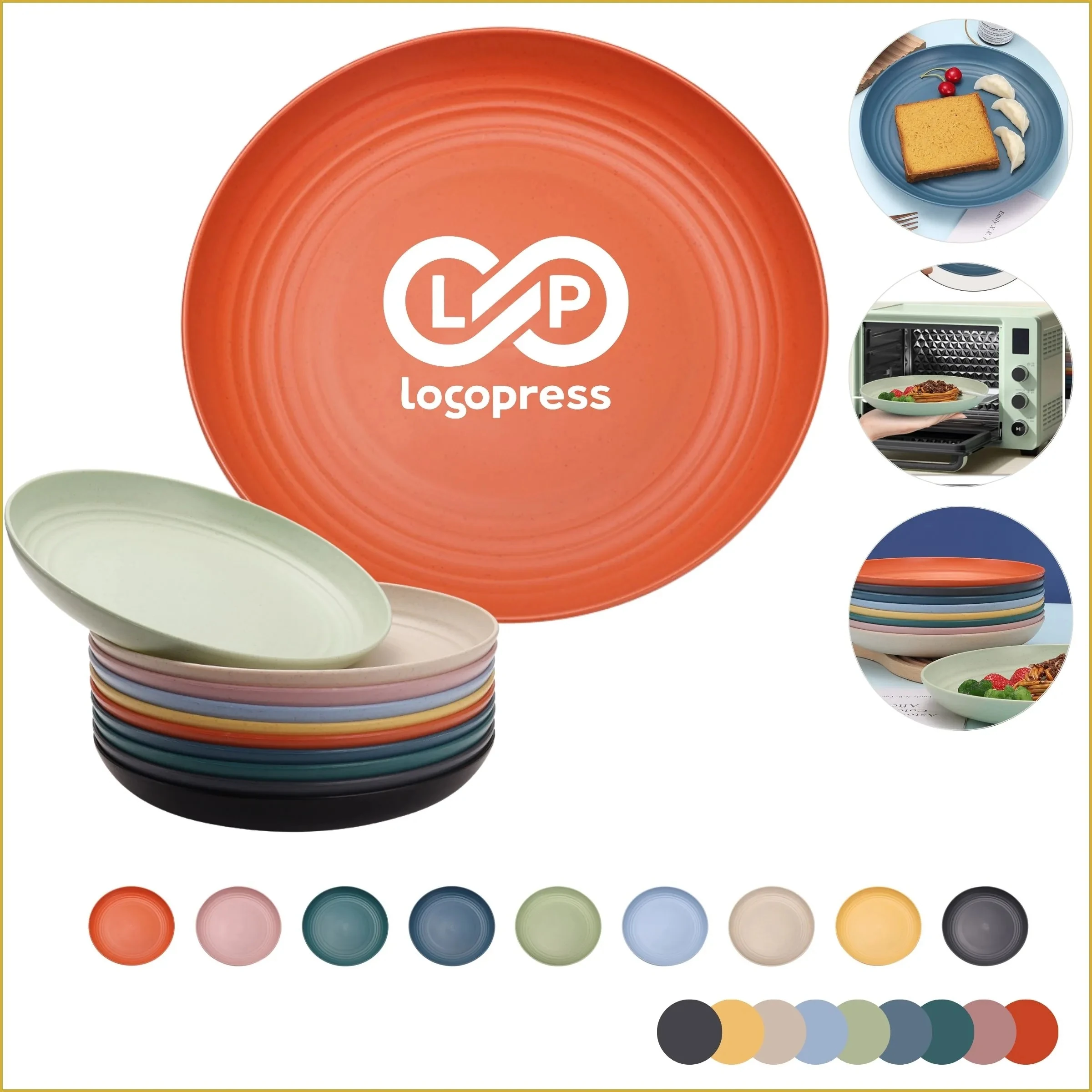 Eco-Friendly Wheat Straw Dinner Plates