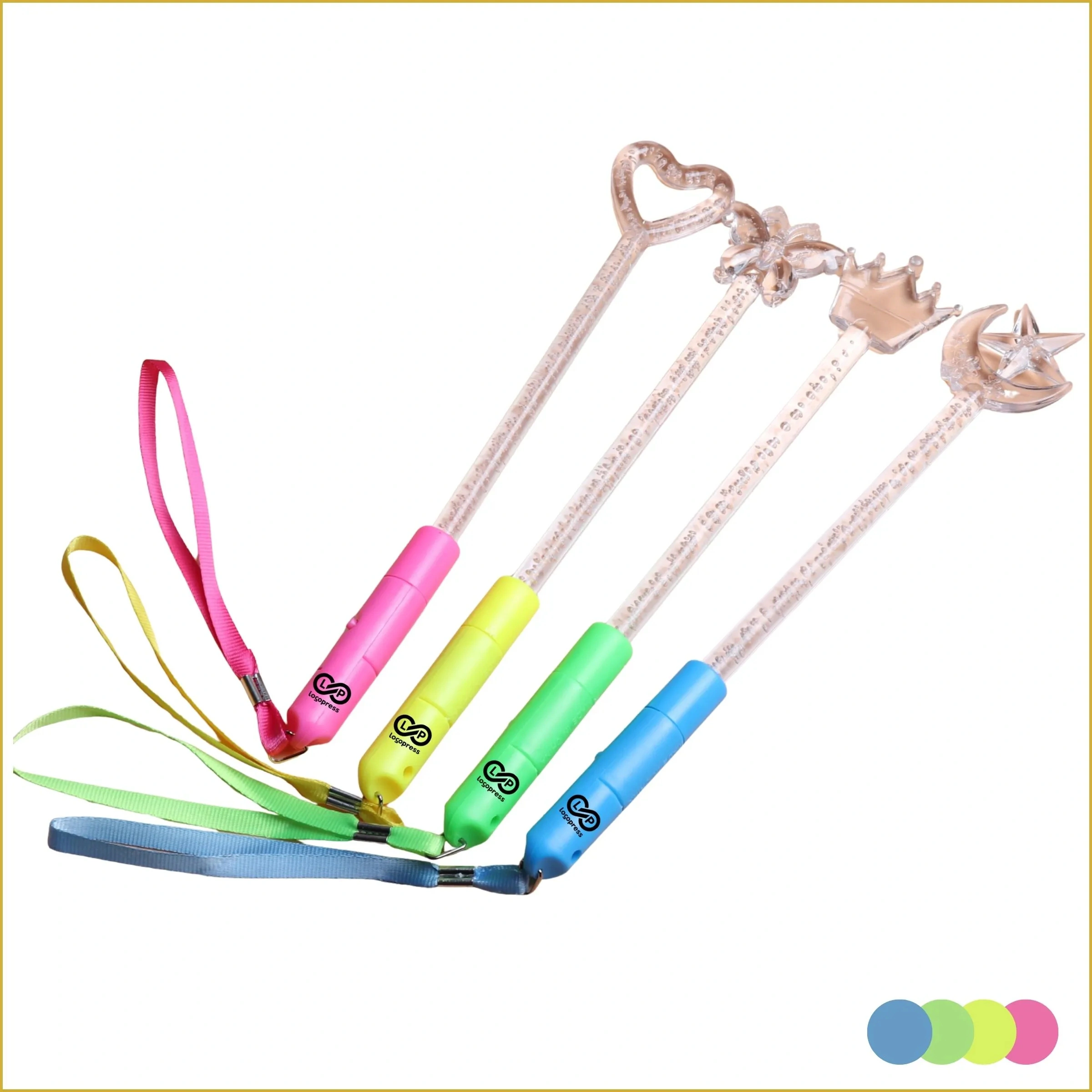 LED Glow Fiber Flashing Light Up Wands for Parties