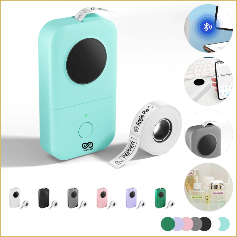 Wireless Bluetooth Mini Thermal Label Printer - No Ink