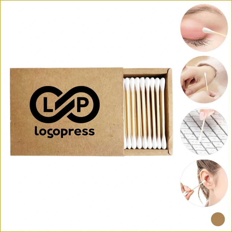 200pcs Eco-friendly Organic Double-ended Bamboo Cotton Swabs