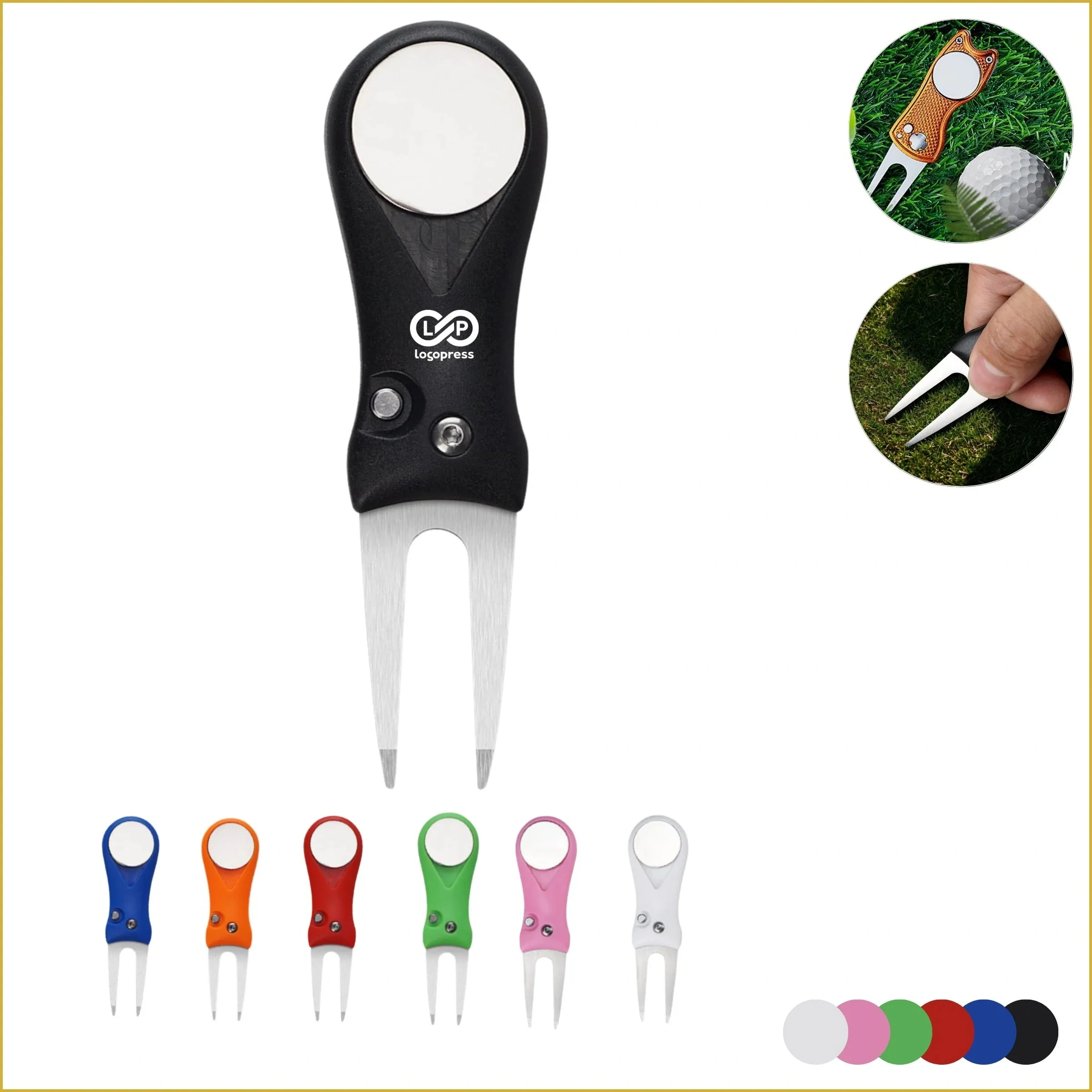 Multi-purpose Foldable Stainless Steel Golf Divot Tool