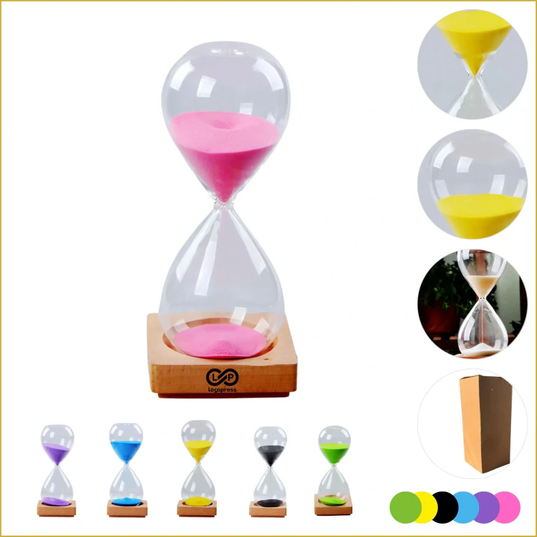 30 Minute Clear Glass Hourglass Sand Timer for Decor, Gifts