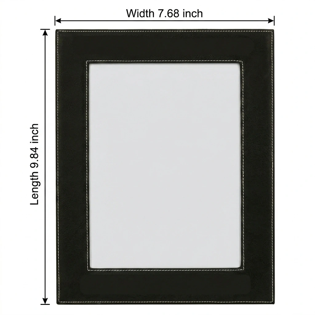 Custom Logo Text Wedding Birthday PU Leather Photo Frame