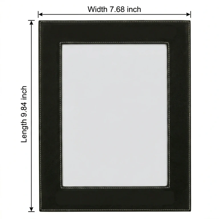 Custom Logo Text Wedding Birthday PU Leather Photo Frame