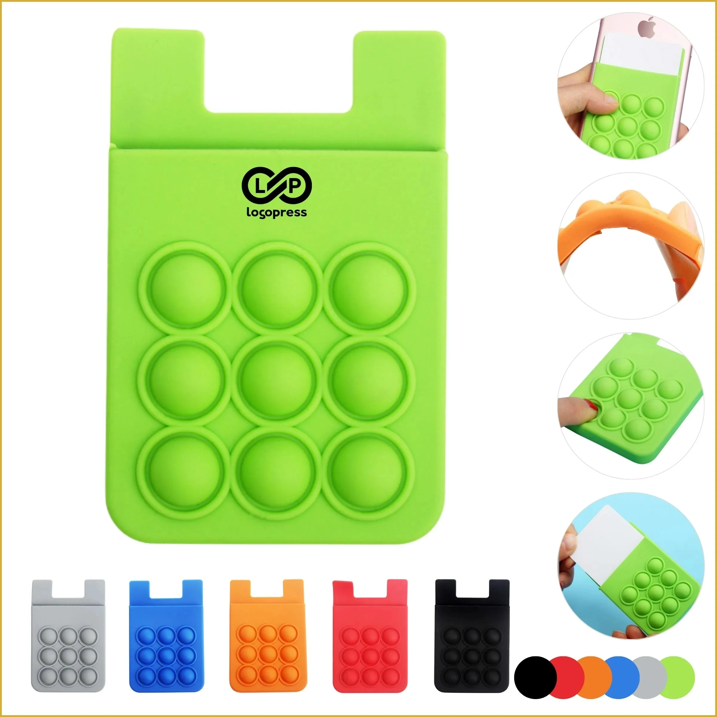 Multifunctional Silicone Suction Phone Card Holder