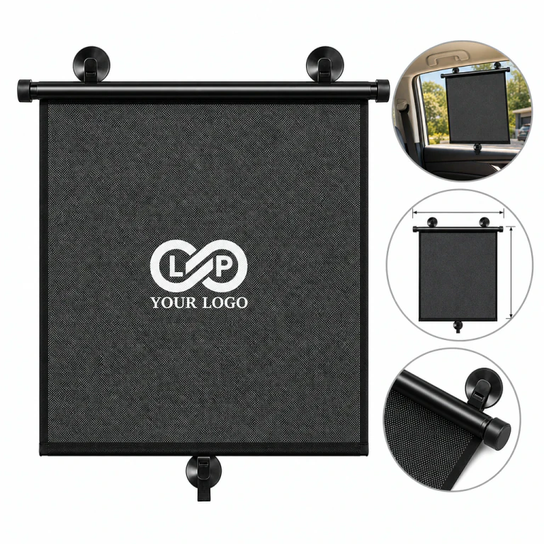 PVC Retractable Car Side Glass Sunshade, Keeps Interior Cool