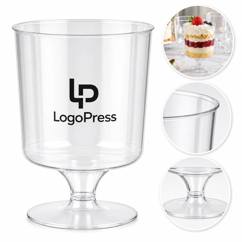 5oz Clear Disposable Plastic Dessert Cup Goblets