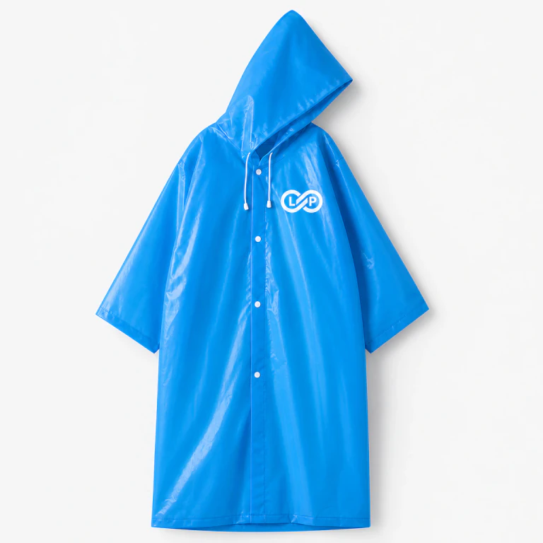 EVA Reusable Unisex Thick Plastic Rain Poncho for Outdoor