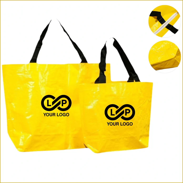 Eco-friendly Large Reusable PP Woven Shopping Tote Bags