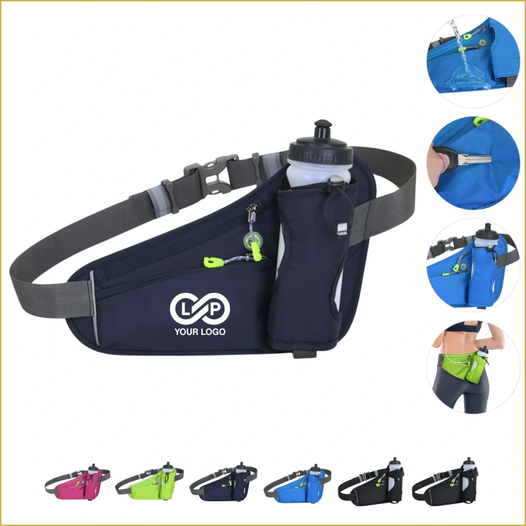 Waterproof Reflective Large Water Bottle Holder Waist Bag