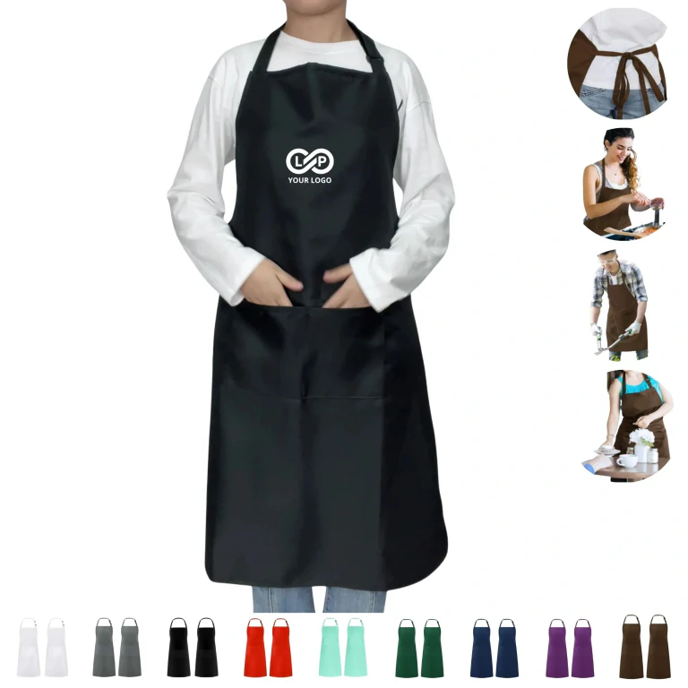 High-Quality Polyester Apron with Adjustable Neck & Pockets