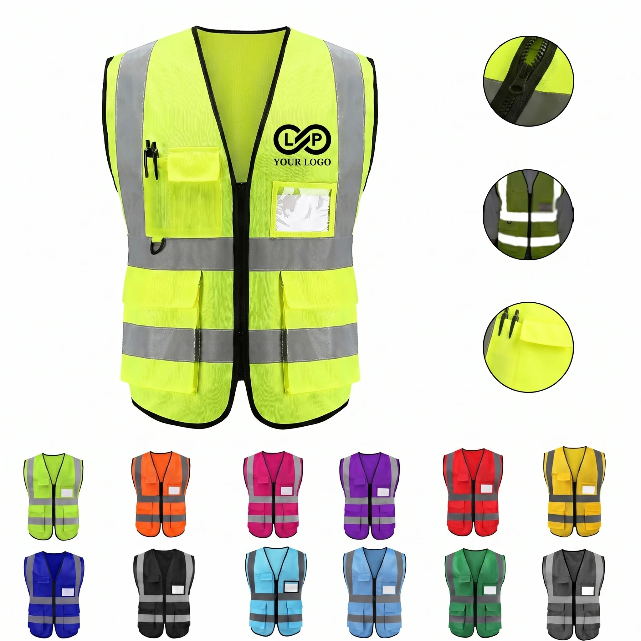 High-Quality Multi-Pocket Reflective Safety Vest