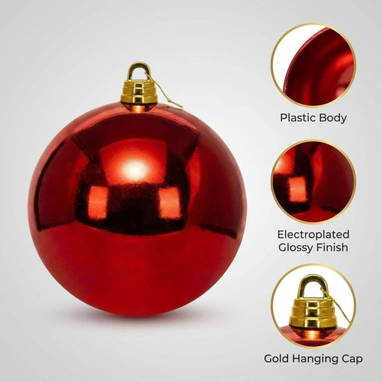 Plastic Electroplating Christmas Tree Decoration Balls