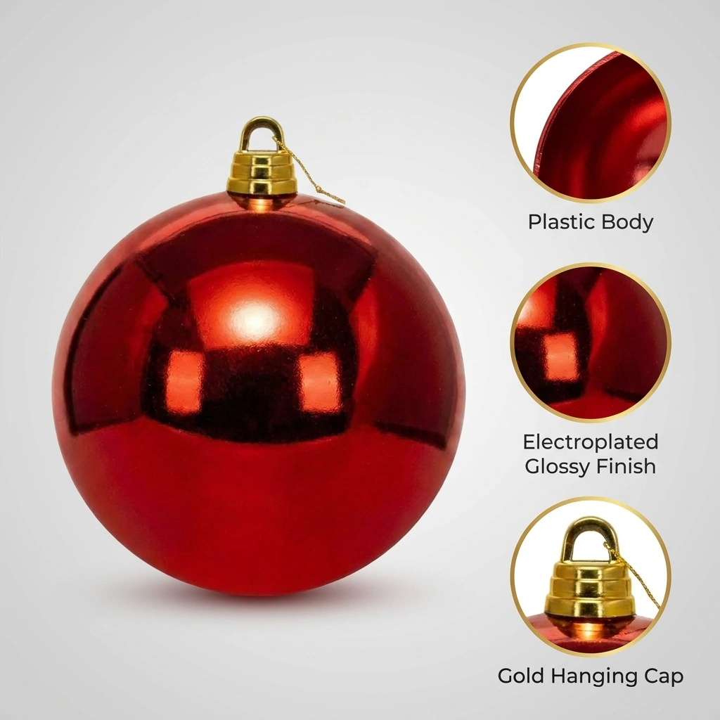 Plastic Electroplating Christmas Tree Decoration Balls