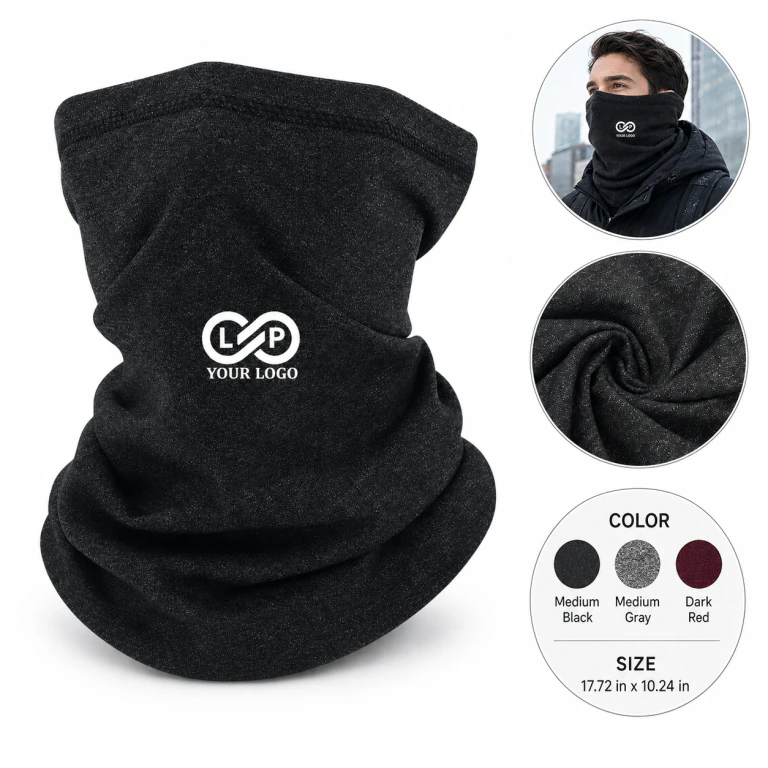 Winter Fleece Soft Warm Neck Scarf Mask for Wind Blocking