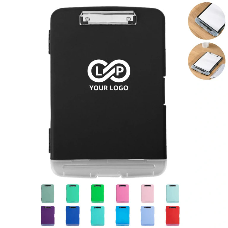 A4 Plastic Storage Side-Opening Clipboard with Pen Holder