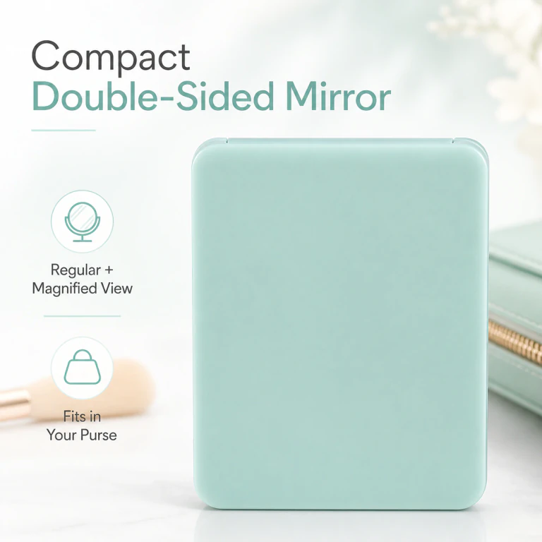 Portable Double-sided Mirror with Different Magnifications