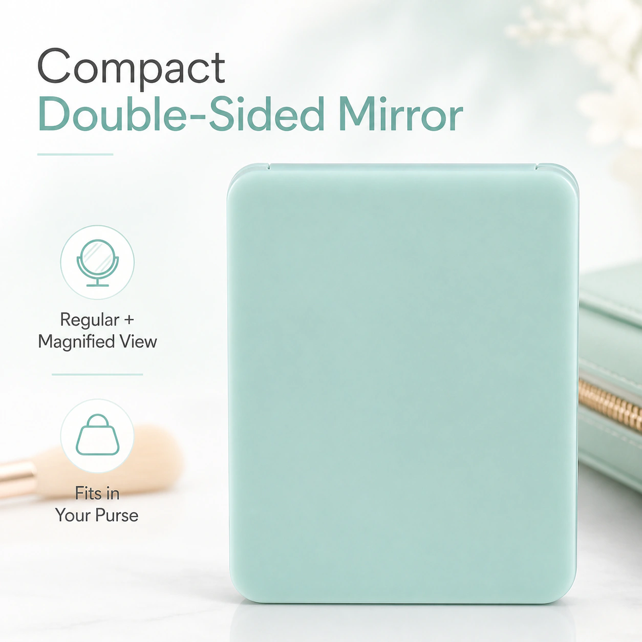 Portable Double-sided Mirror with Different Magnifications