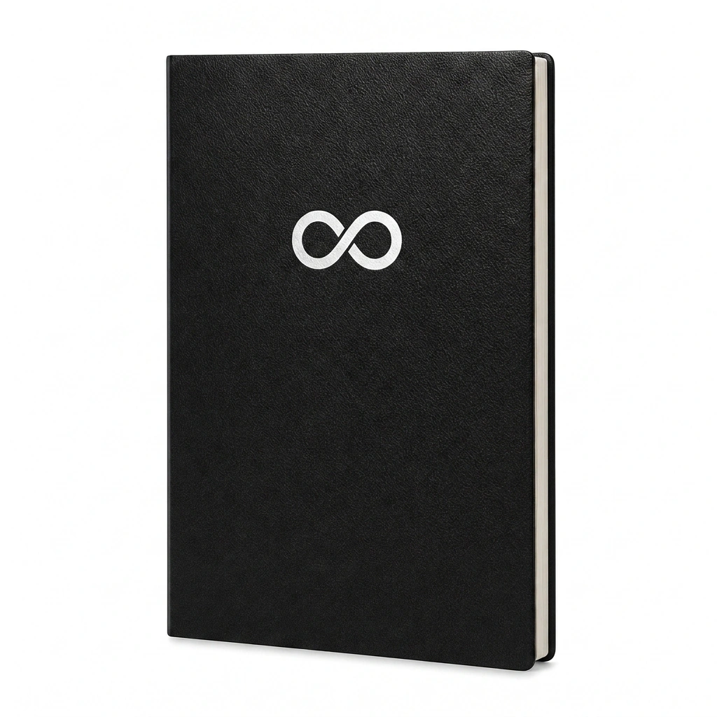 A5 Custom PU Leather Notebook, 200 Pages, Students & Pros
