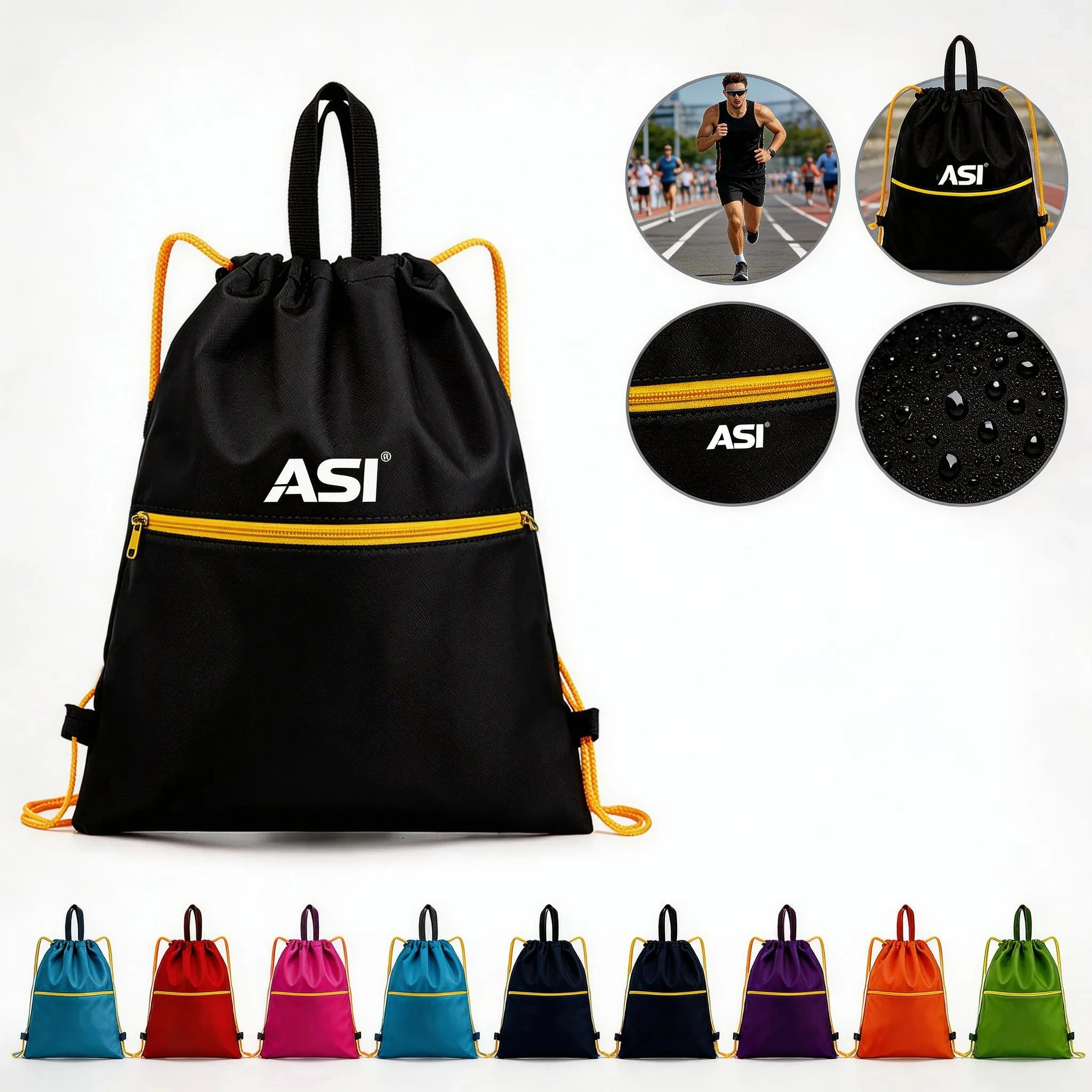Waterproof Nylon Drawstring Backpack for Outdoor Activities
