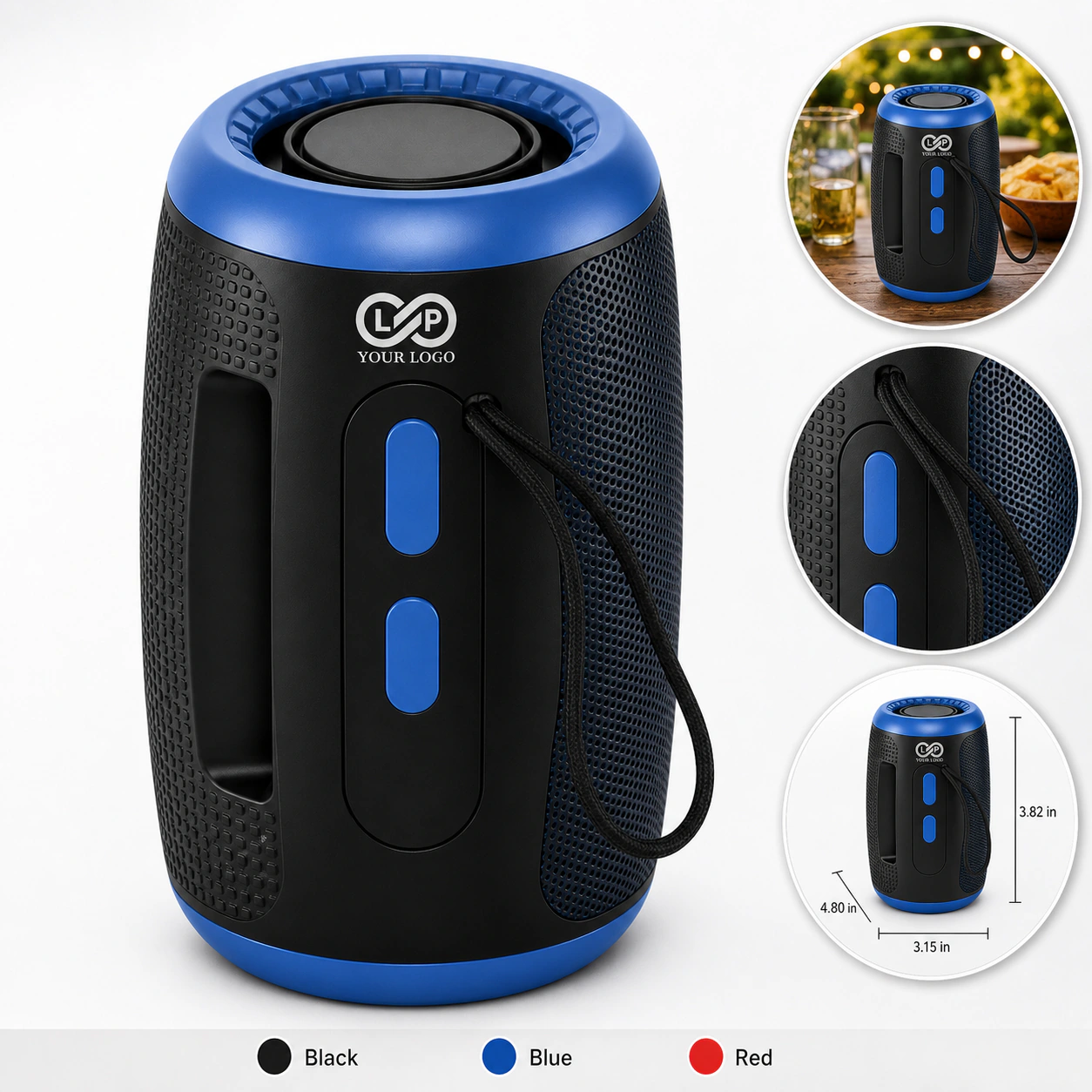 Portable Mini Party Bluetooth Speaker, 2000mAh Battery