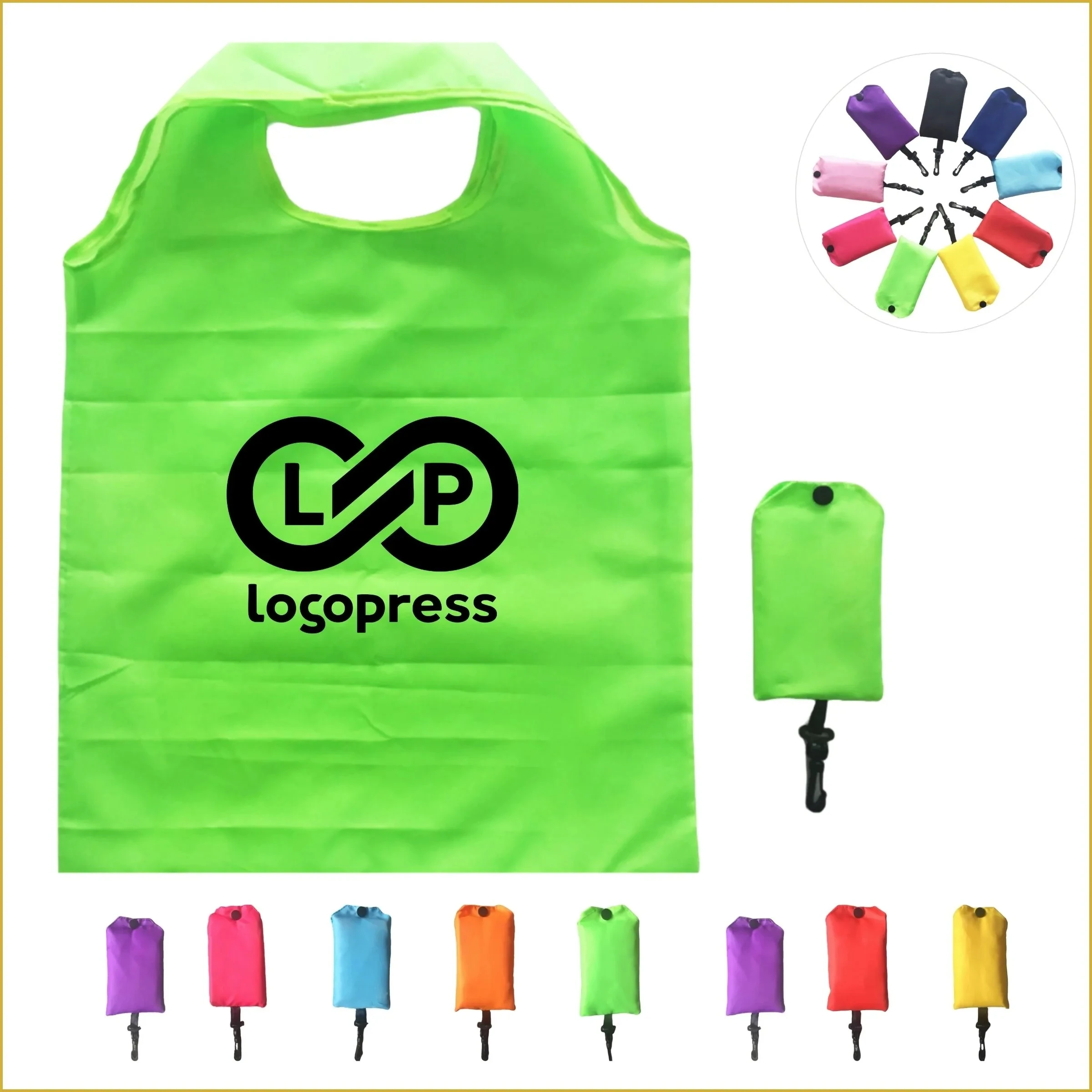 Foldable Polyester Reusable Shopping Bag for Groceries