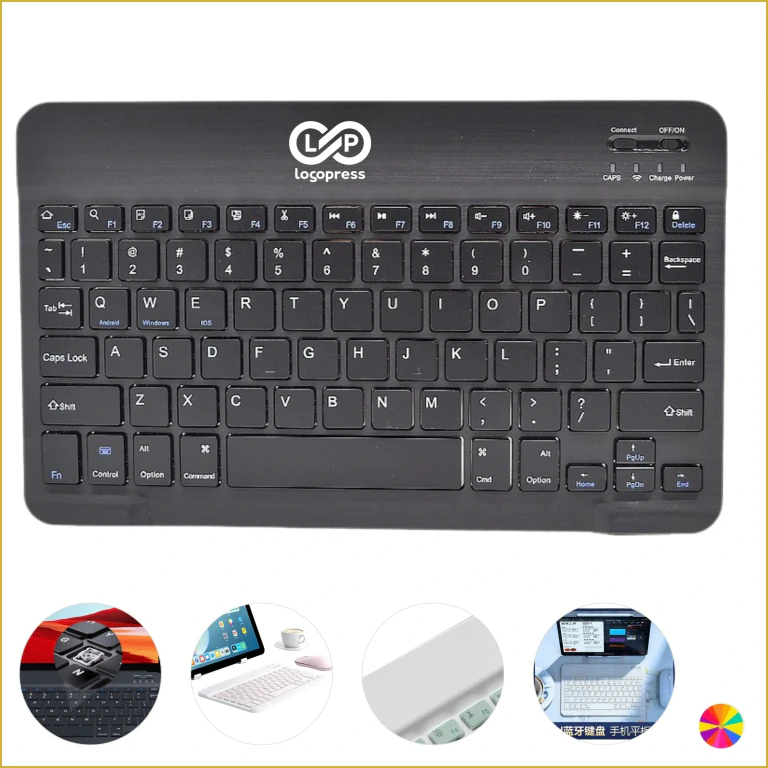 Ultra-thin Macaron Multi Device Wireless Bluetooth Keyboard