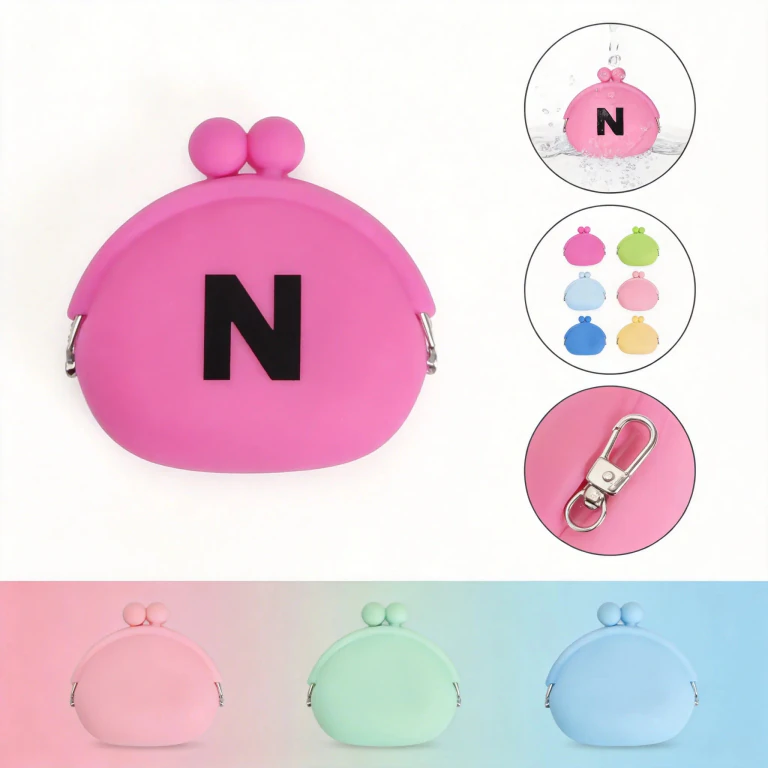 Cute Candy Color Silicone Coin Purse for Small Items