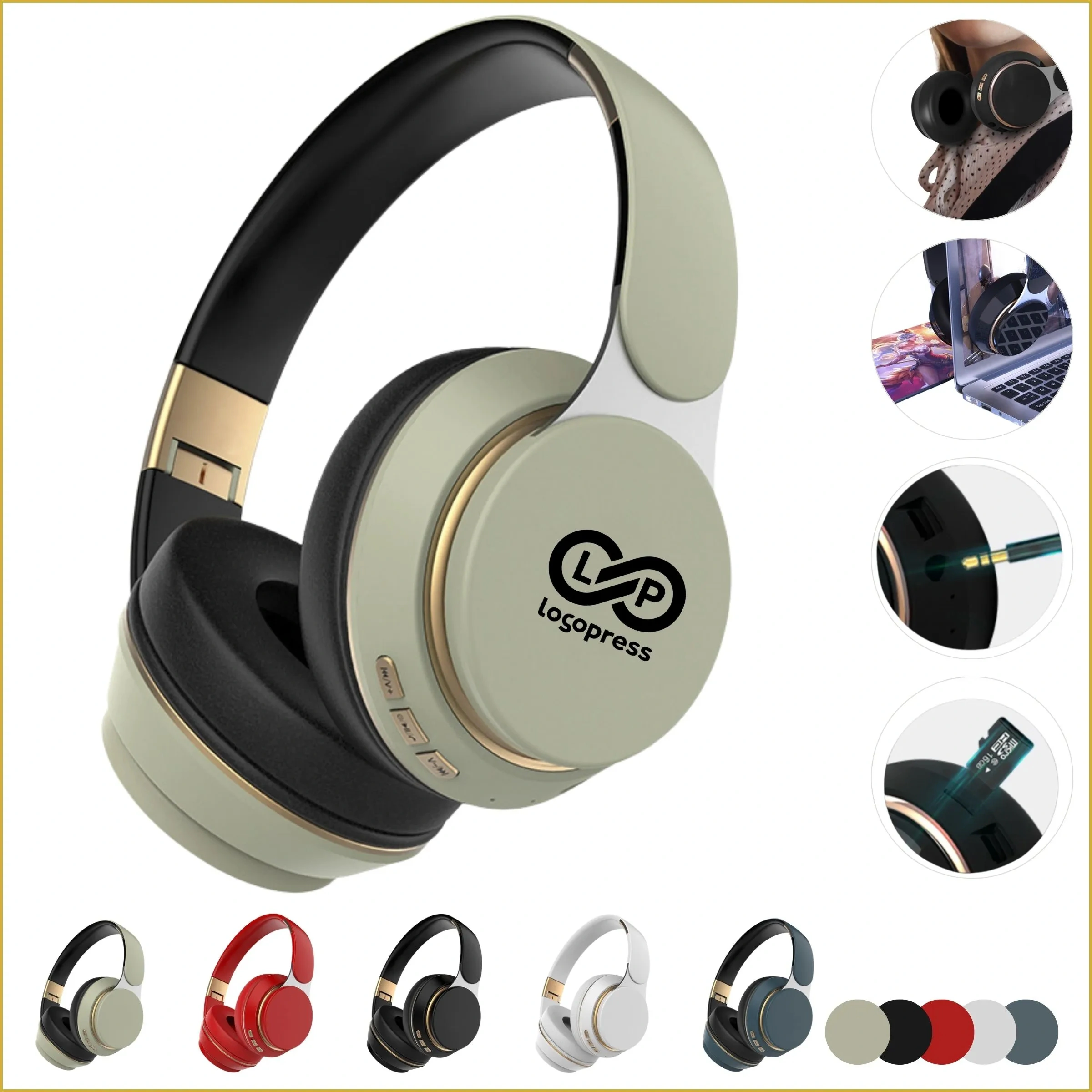 Foldable Fast Charge Noise Cancelling Bluetooth Headphones