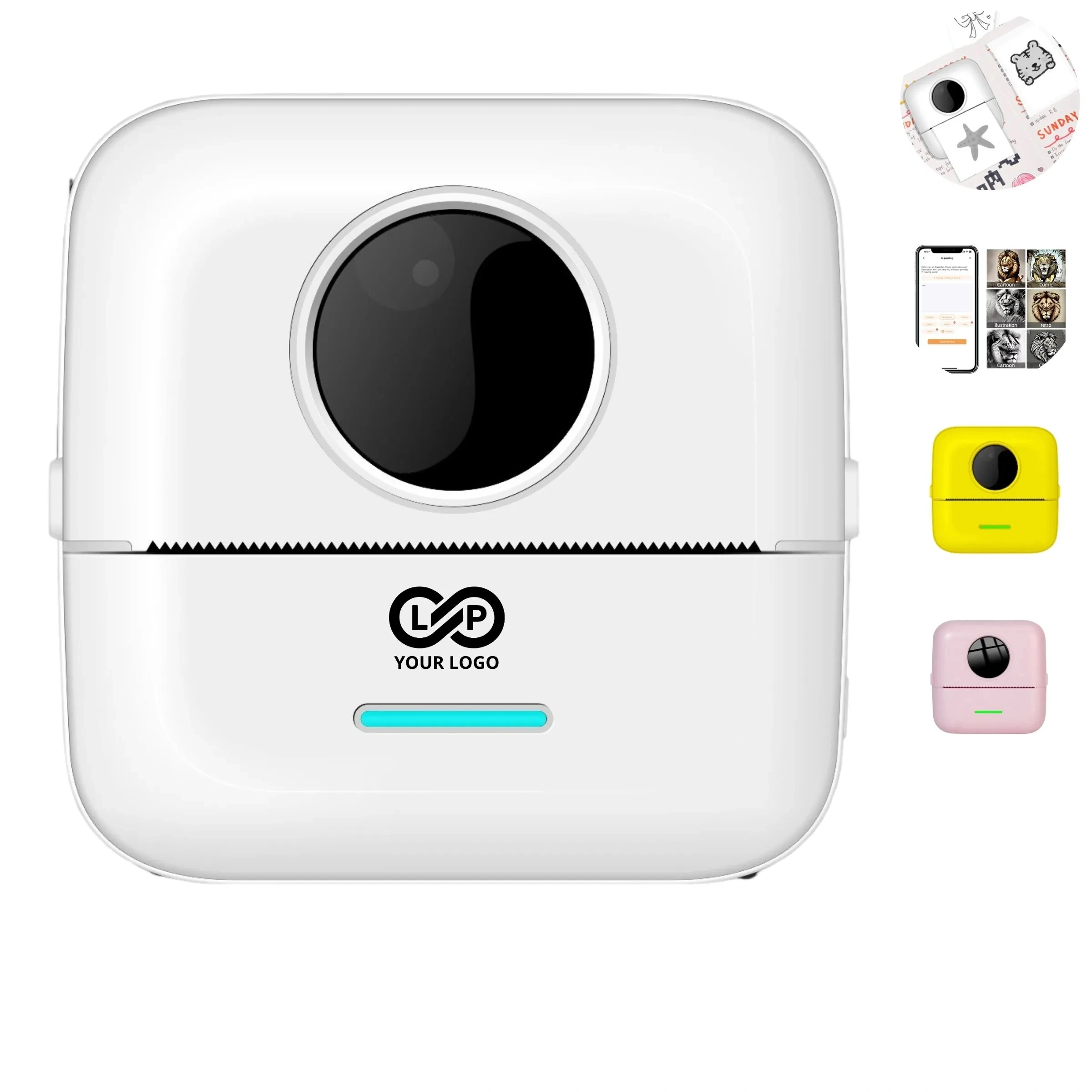 Mini Multi-function Inkless ABS Thermal Printer