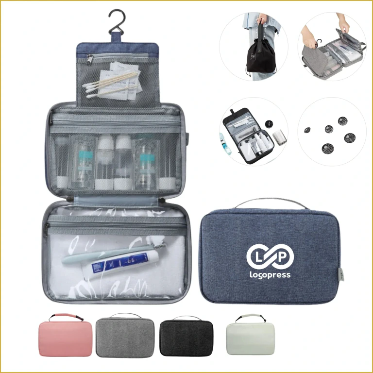 Spacious Hanging Cosmetic Organizer Travel Toiletry Bag
