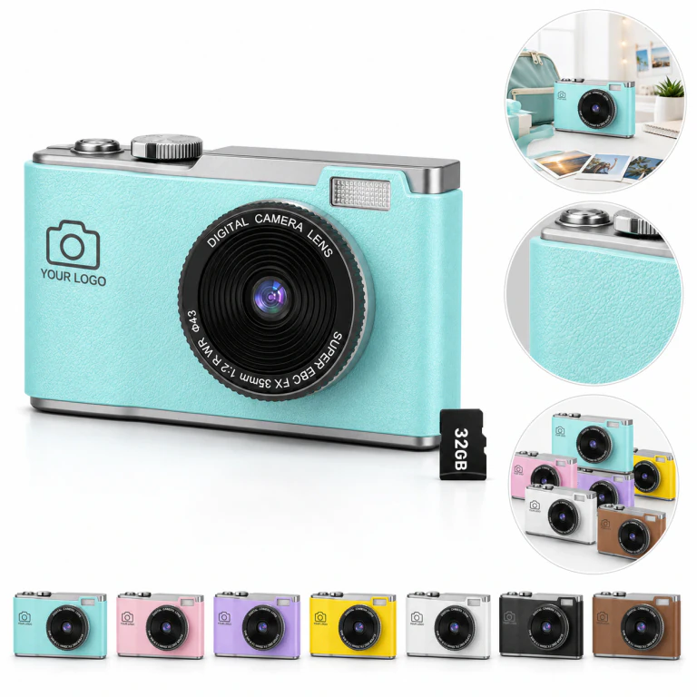 32GB SD Card Camera: 64MP HD, Fill Light, Teen & Kid Gifts