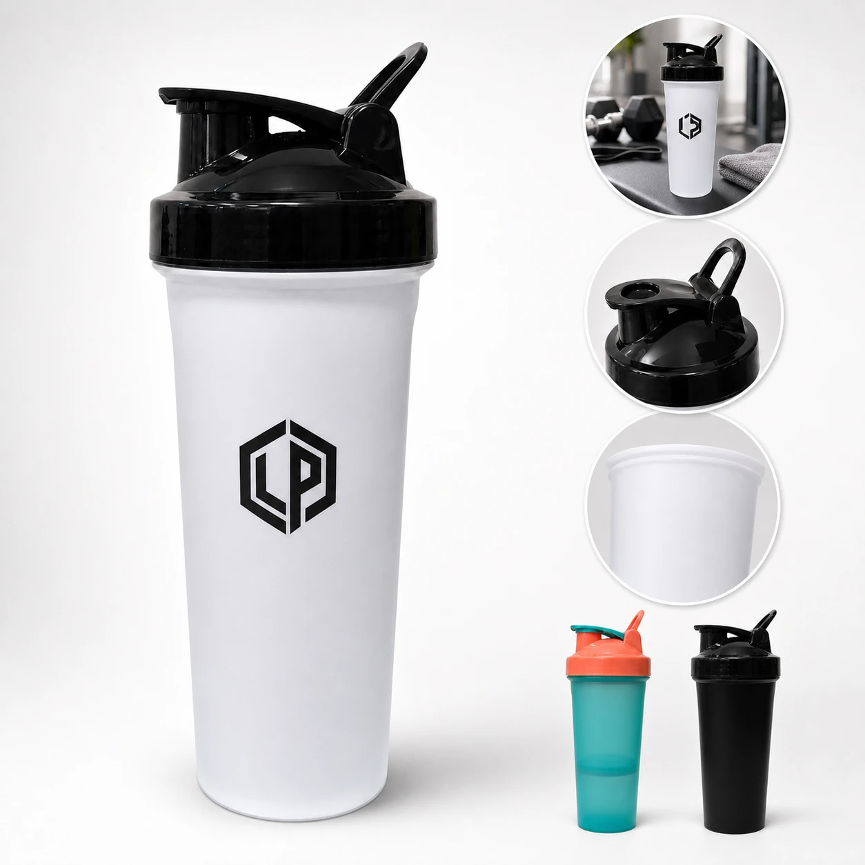 High - Quality Plastic Protein Shake Cup with Flip - Cap Lid