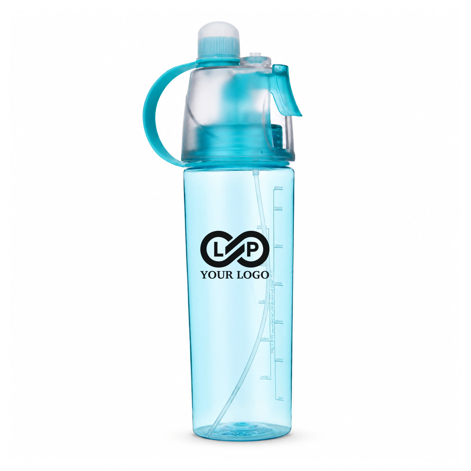 20 oz Plastic Outdoor Reusable Sports Misting Water Bottle