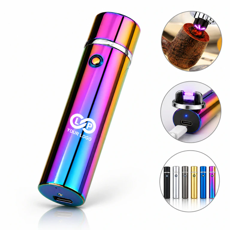Portable Rechargeable Windproof Flameless Electric Metal Lighter