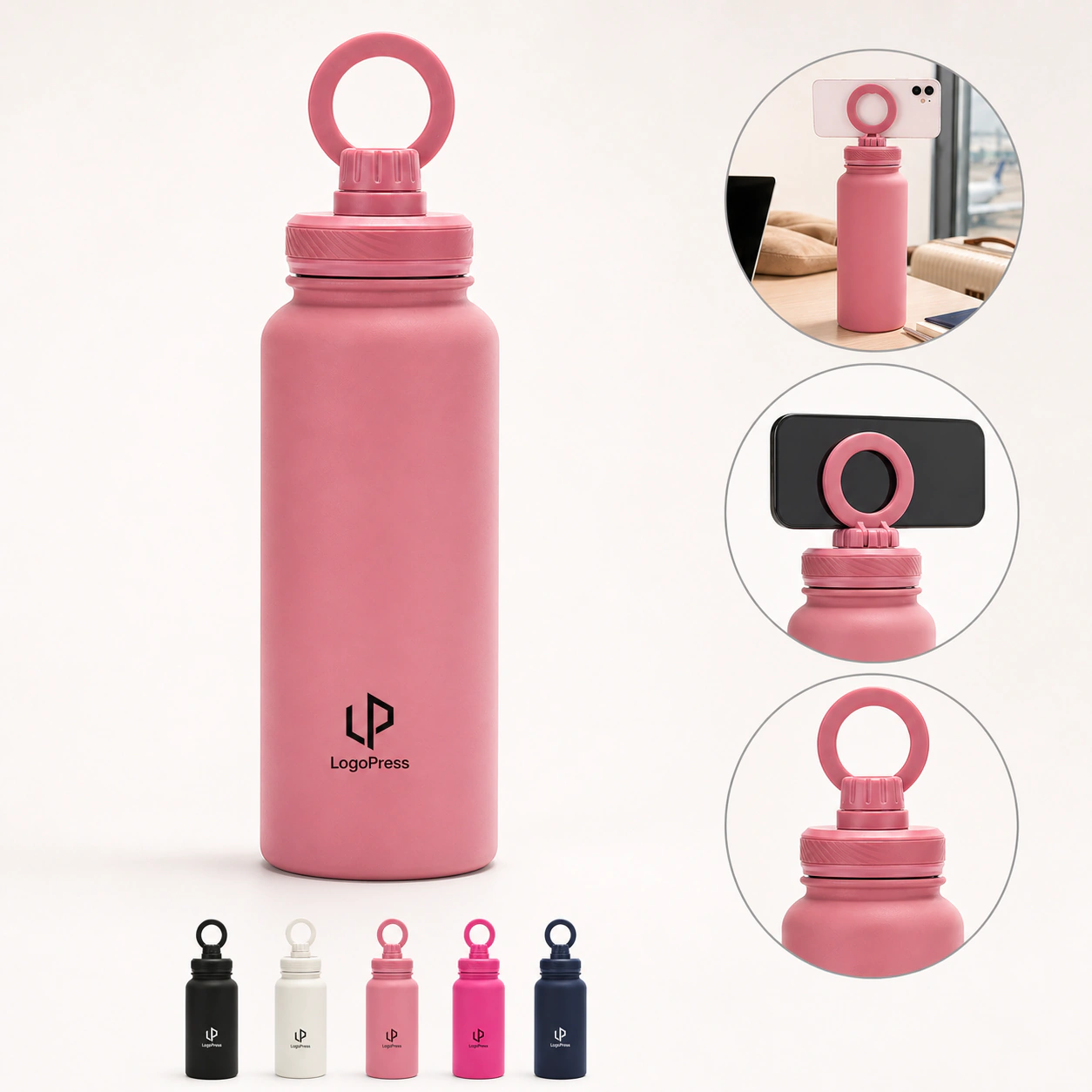 34oz Outdoor Phone Magnetic Holder Insulated Cup