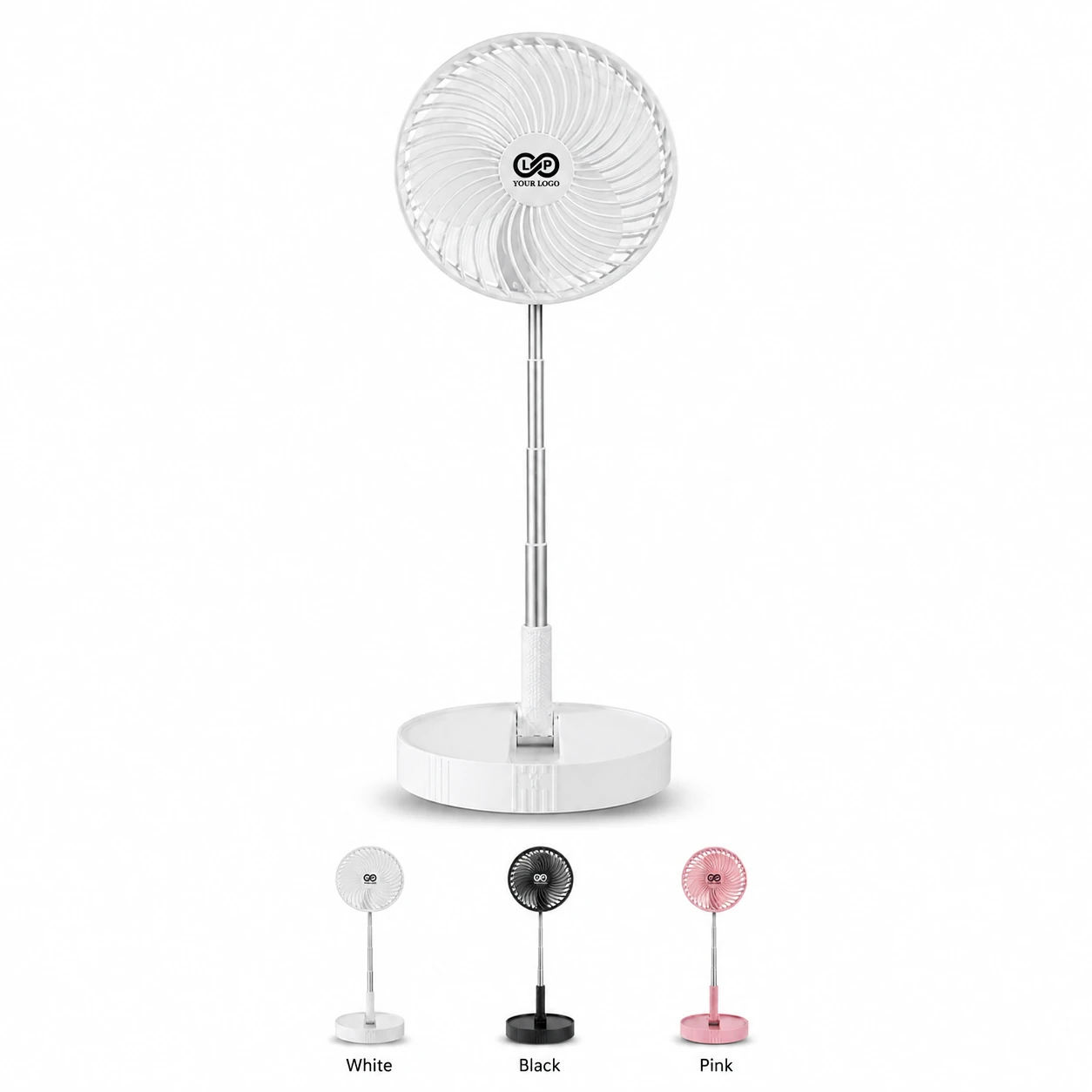 4-Wind-Level Foldable Standing Fan for Bedroom & Travel