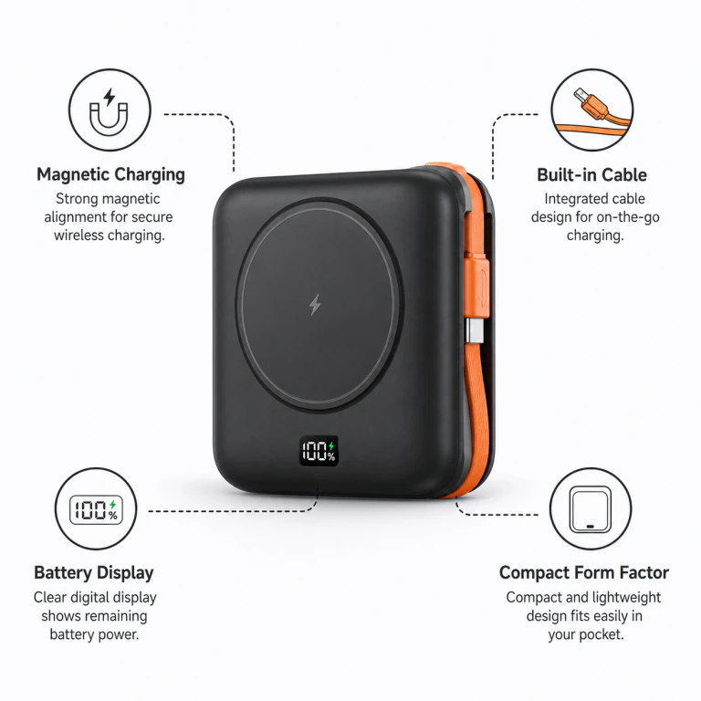 Fast Charging 10000mAh Magnetic Power Bank