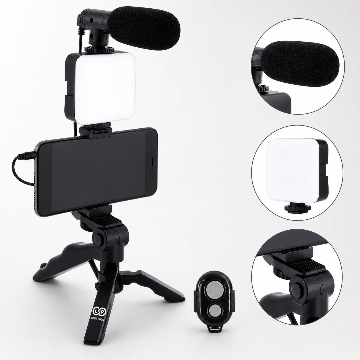 High - Quality Microphone Vlogging Kit with Remote Control